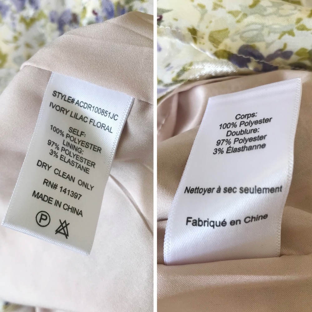 ASTR Anastasia Cutout Back Mini Dress, Ivory Lilac Floral, NWT - Picture 10 of 16